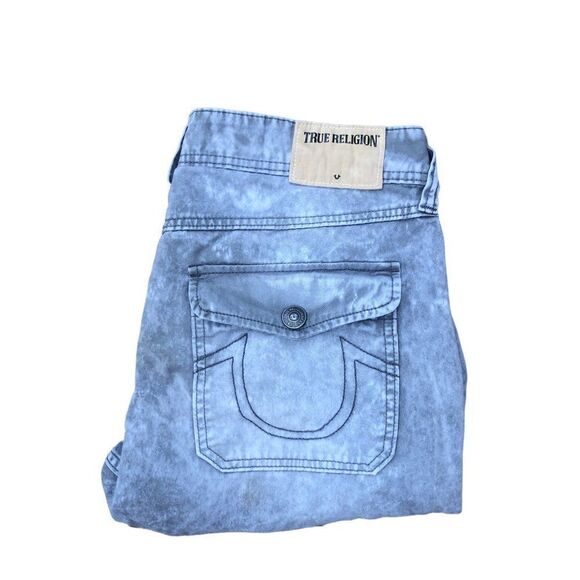 RARE True Religion Jeans Size 33 Cargo Runner Gray - Picture 6 of 11